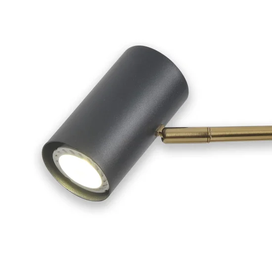 LAMPE DE TABLE ADARA NOIR/ACIER DORÉ 2