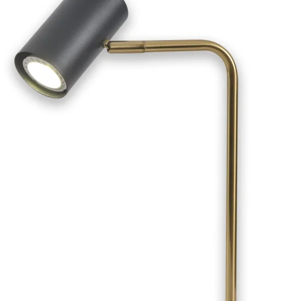 LAMPE DE TABLE ADARA NOIR/ACIER DORÉ