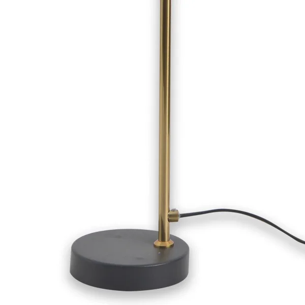 LAMPE DE TABLE ADARA NOIR/ACIER DORÉ