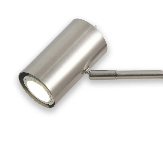 LAMPE DE TABLE EN ACIER NICKEL SATINÉ ADARA 2