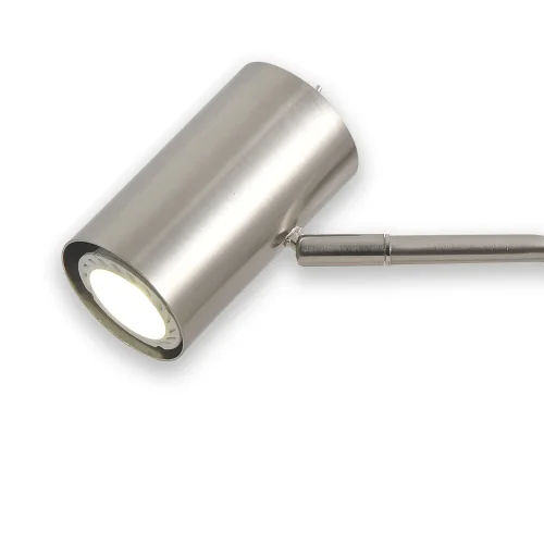 LAMPE DE TABLE EN ACIER NICKEL SATINÉ ADARA