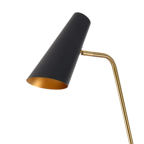 LAMPADAIRE ACIER DORÉ/NOIR BAILEY