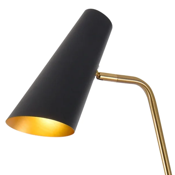 LAMPADAIRE ACIER DORÉ/NOIR BAILEY