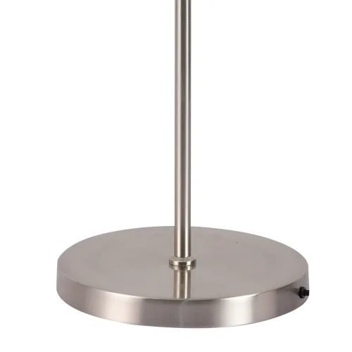 LAMPADAIRE NICKEL SATINÉ PAYTON ABAT-JOUR GRIS