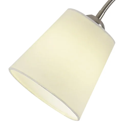 LAMPADAIRE NICKEL SATINÉ ABAT-JOUR BLANC PAYTON