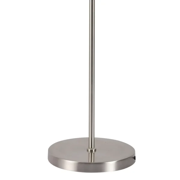 LAMPADAIRE NICKEL SATINÉ ABAT-JOUR BLANC PAYTON