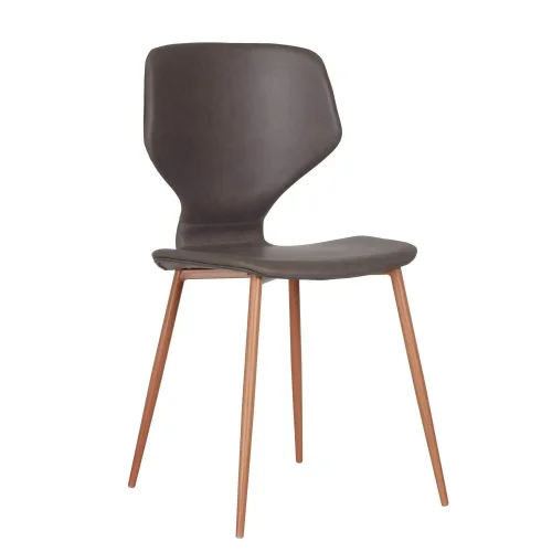 CHAISE UPPLAND PU PIETEMENT HETRE BRUN