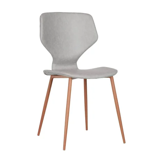 CHAISE UPPLAND PU PIETEMENT HETRE GRIS