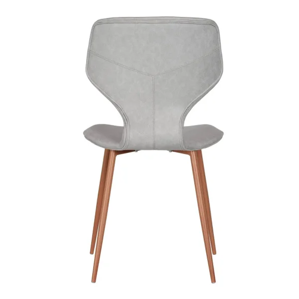 CHAISE UPPLAND PU PIETEMENT HETRE GRIS