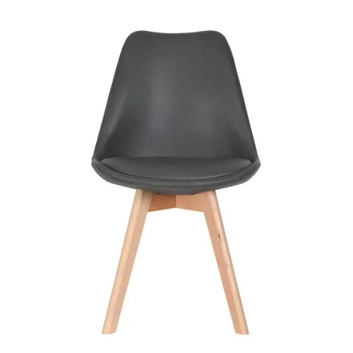 CHAISE TOUR KARLSKRONA PU PIETEMENT HÊTRE GRIS MARENGO