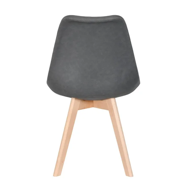 CHAISE TOUR KARLSKRONA PU PIETEMENT HÊTRE GRIS MARENGO