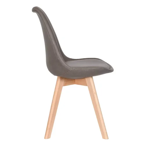 CHAISE TOUR KARLSKRONA PIETEMENT HÊTRE PU BRUN