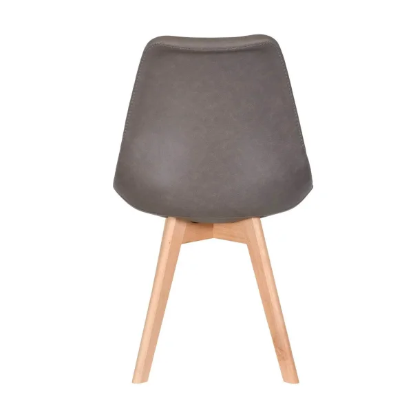 CHAISE TOUR KARLSKRONA PIETEMENT HÊTRE PU BRUN