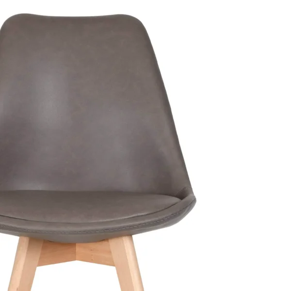 CHAISE TOUR KARLSKRONA PIETEMENT HÊTRE PU BRUN