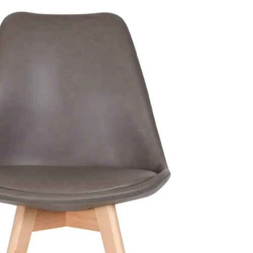 CHAISE TOUR KARLSKRONA PIETEMENT HÊTRE PU BRUN