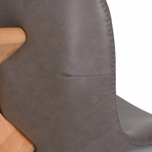 CHAISE TOUR KARLSKRONA PIETEMENT HÊTRE PU BRUN