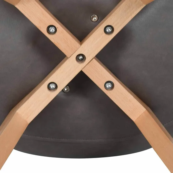 CHAISE TOUR KARLSKRONA PIETEMENT HÊTRE PU BRUN