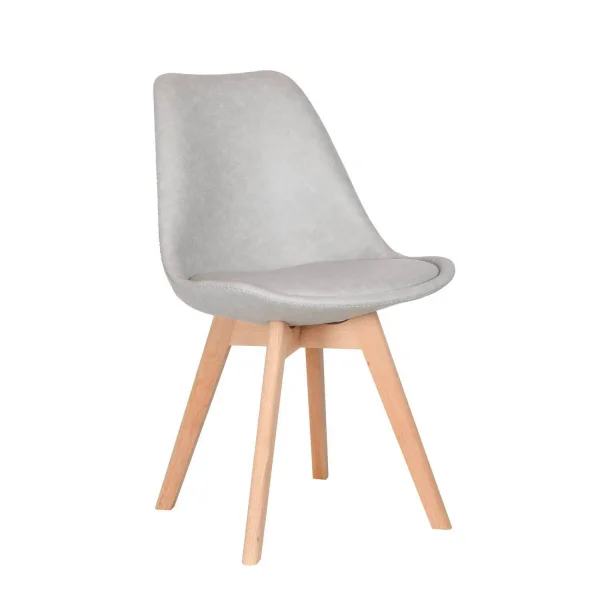 KARLSKRONA CHAISE TOUR PU GRIS CLAIR PIETEMENT HETRE