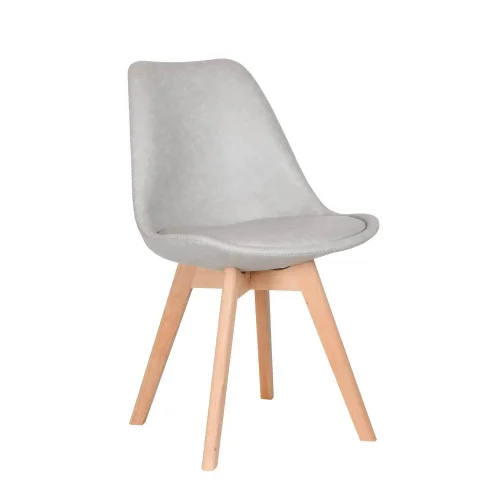 KARLSKRONA CHAISE TOUR PU GRIS CLAIR PIETEMENT HETRE