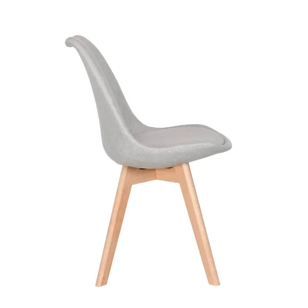 KARLSKRONA CHAISE TOUR PU GRIS CLAIR PIETEMENT HETRE