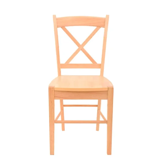 CHAISE EN BOIS D'HÉVÉ NATUREL 2