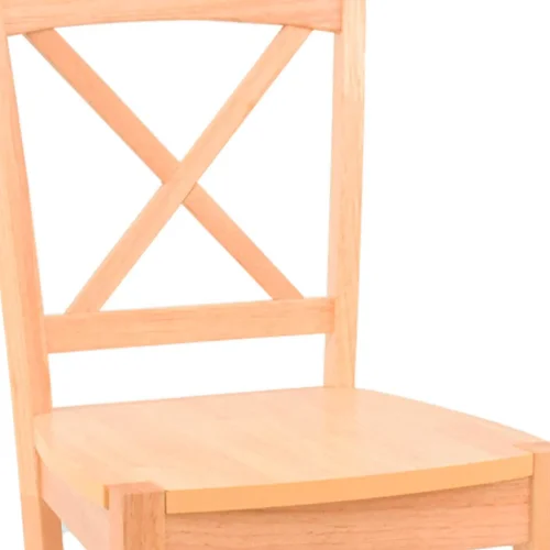 CHAISE EN BOIS D'HÉVÉ NATUREL