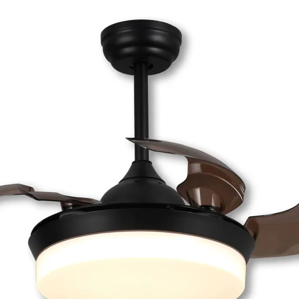 VENTILATEUR DE PLAFOND LED 36 W DIMMABLE NOIR SOLVIG