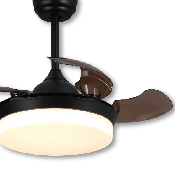VENTILATEUR DE PLAFOND LED 36 W DIMMABLE NOIR SOLVIG