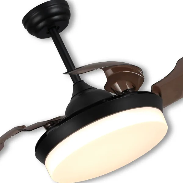 VENTILATEUR DE PLAFOND LED 36 W DIMMABLE NOIR SOLVIG