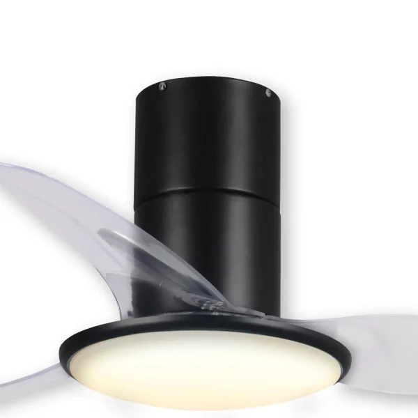 VENTILATEUR DE PLAFOND LED 24 W NOIR RÉGLABLE ISOLDE