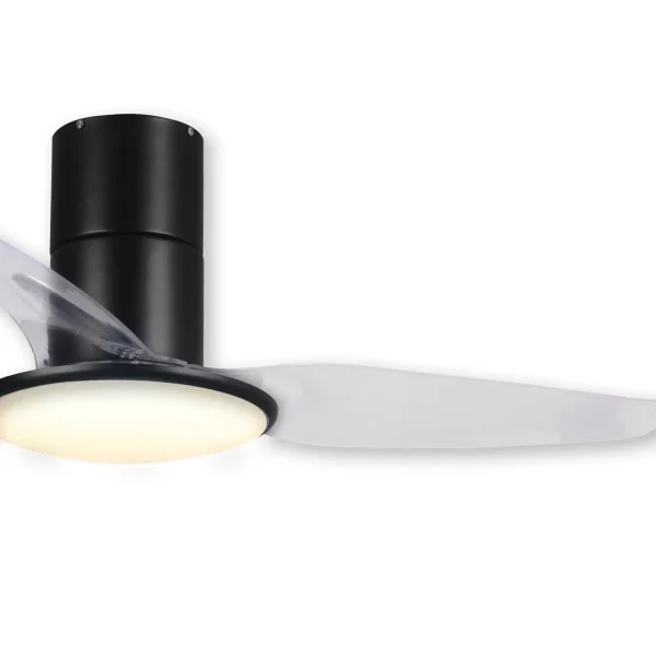 VENTILATEUR DE PLAFOND LED 24 W NOIR RÉGLABLE ISOLDE