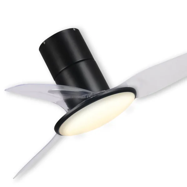 VENTILATEUR DE PLAFOND LED 24 W NOIR RÉGLABLE ISOLDE