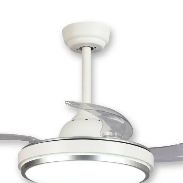VENTILATEUR DE PLAFOND LED 29 W DIMMABLE BLANC PLIANT SILVERSTONE