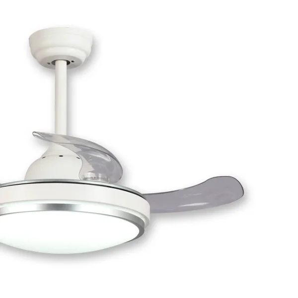 VENTILATEUR DE PLAFOND LED 29 W DIMMABLE BLANC PLIANT SILVERSTONE