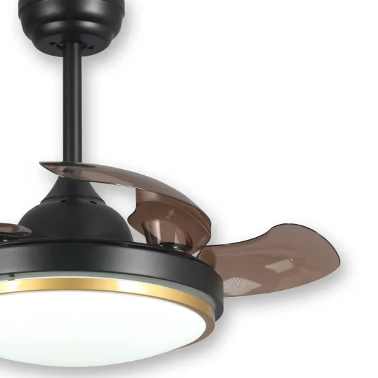 VENTILATEUR DE PLAFOND LED 29 W DIMMABLE NOIR PLIANT SILVERSTONE 2