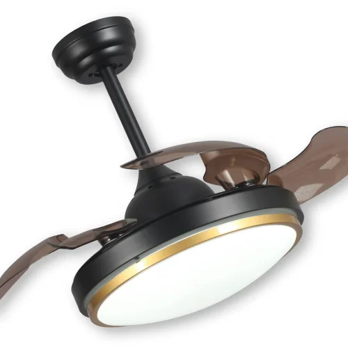 VENTILATEUR DE PLAFOND LED 29 W DIMMABLE NOIR PLIANT SILVERSTONE