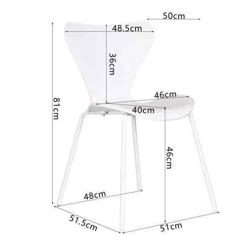 CHAISE EMPILABLE LUMINANCE BLANCHE