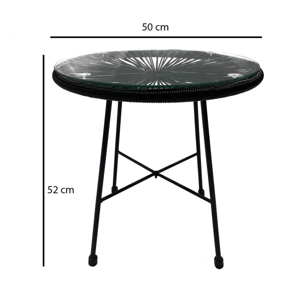 TABLE MIAMI SPRINGS NOIR