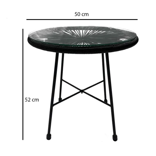 TABLE MIAMI SPRINGS NOIR