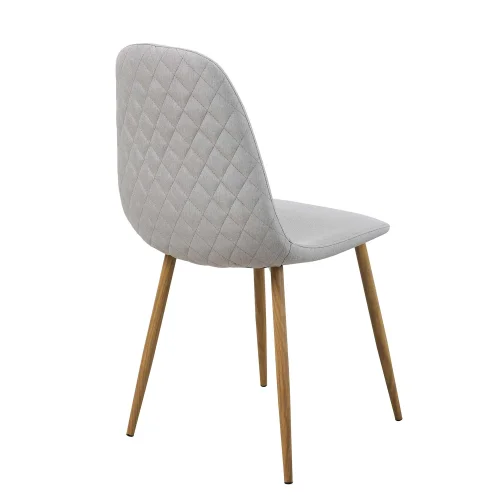 CHAISE DE SALLE À MANGER REMBOURRÉE GRIS CLAIR