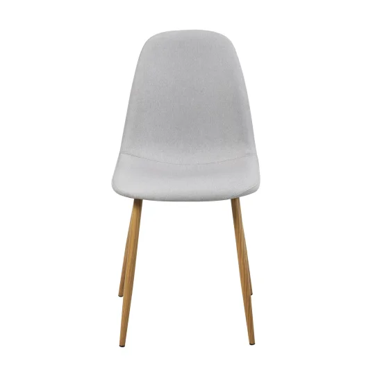CHAISE DE SALLE À MANGER REMBOURRÉE GRIS CLAIR 2