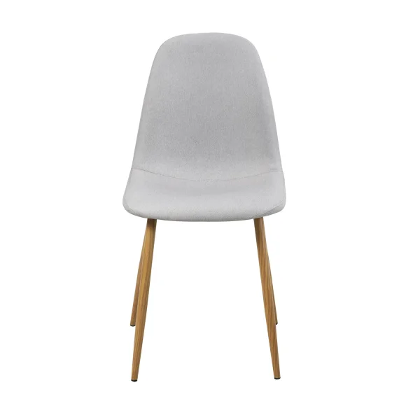 CHAISE DE SALLE À MANGER REMBOURRÉE GRIS CLAIR