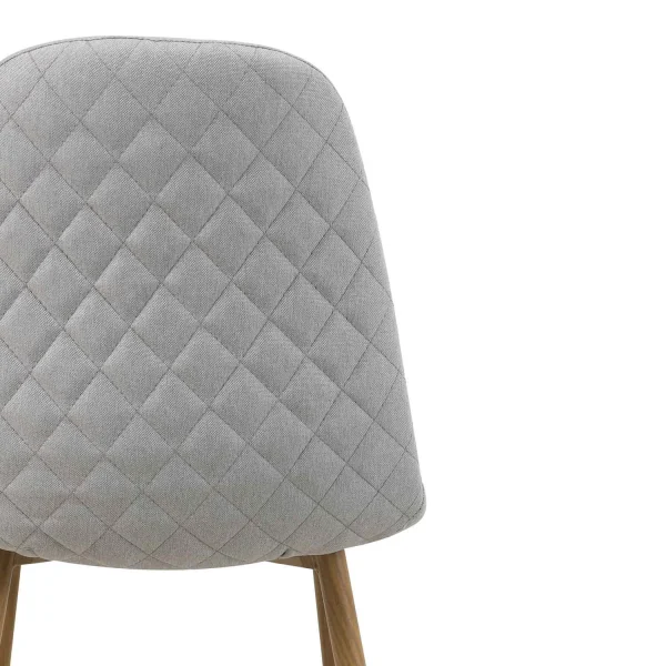 CHAISE DE SALLE À MANGER REMBOURRÉE GRIS CLAIR
