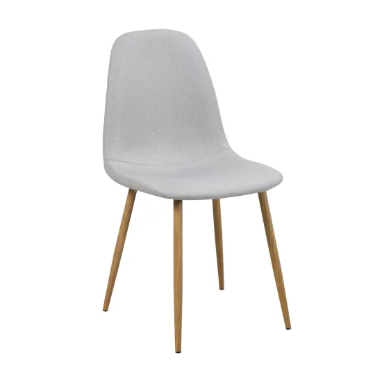 CHAISE DE SALLE À MANGER REMBOURRÉE GRIS CLAIR