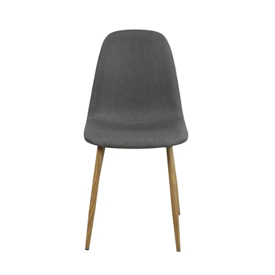 CHAISE DE SALLE À MANGER REMBOURRÉE GRIS CAFÉ 2