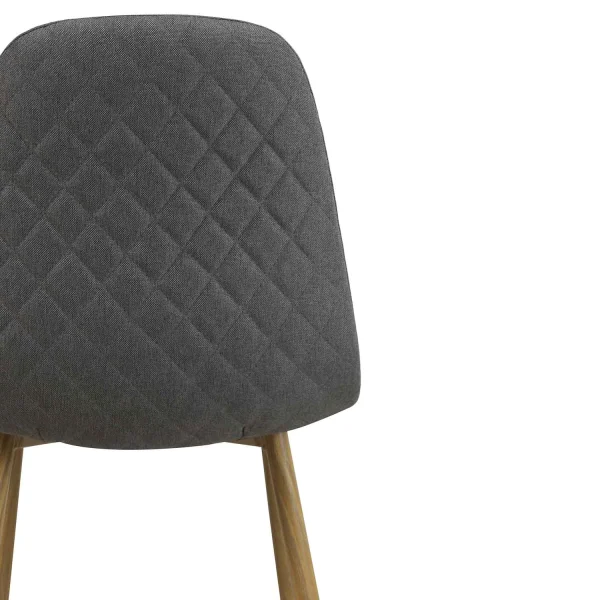 CHAISE DE SALLE À MANGER REMBOURRÉE GRIS CAFÉ