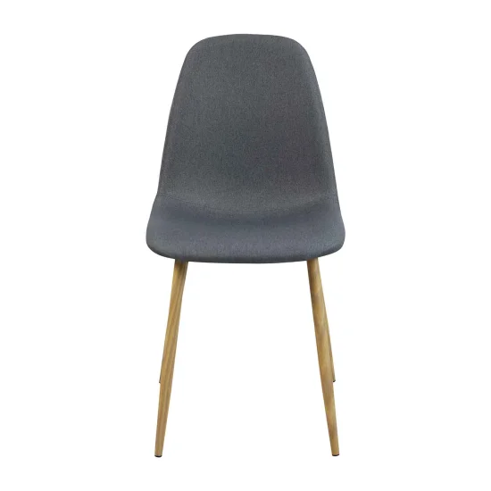 CHAISE DE SALLE À MANGER REMBOURRÉE GRIS FONCÉ 2