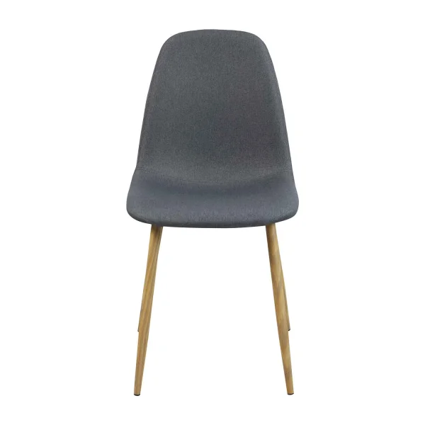 CHAISE DE SALLE À MANGER REMBOURRÉE GRIS FONCÉ