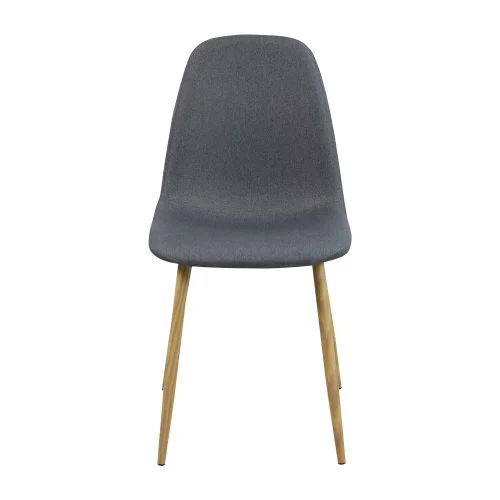CHAISE DE SALLE À MANGER REMBOURRÉE GRIS FONCÉ