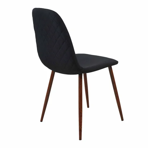 CHAISE DE SALLE À MANGER REMBOURRÉE NOIRE GRACIA